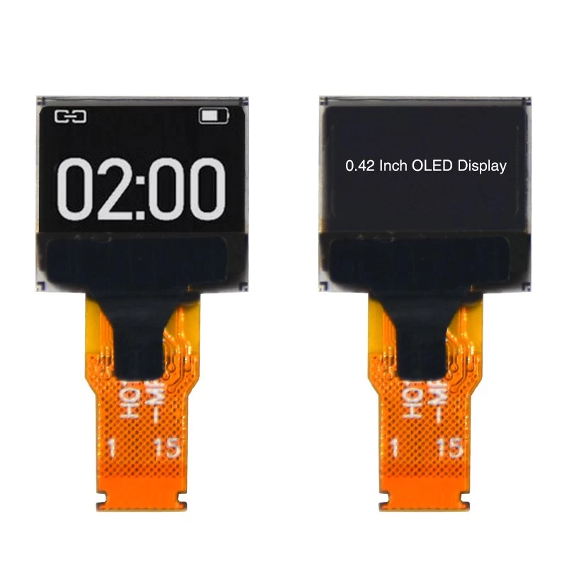 شاشة OLED مقاس 0.42 بوصة مقاس 72 × 40 وحدة Micro OLED مع برنامج تشغيل SSD1306B IC (KWH0042UX03)