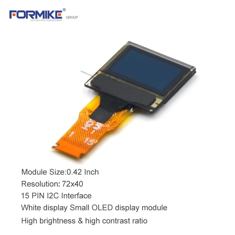 شاشة OLED مقاس 0.42 بوصة مقاس 72 × 40 وحدة Micro OLED مع برنامج تشغيل SSD1306B IC (KWH0042UX03)