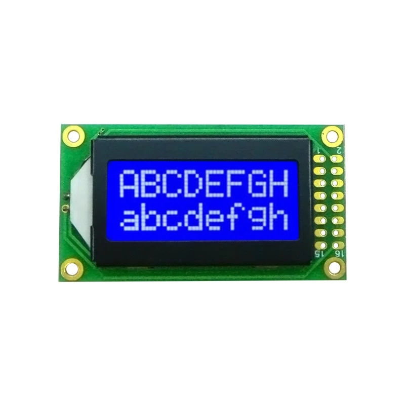 0802字符LCD屏幕STN 8x2 LCD显示模块（WC0802T3SGW1B）