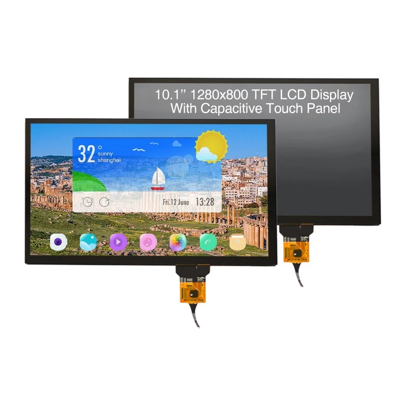 China 1280x800 IPS LCD Module LVDS 10.1 Inch Capacitive Touch Screen Panel manufacturer