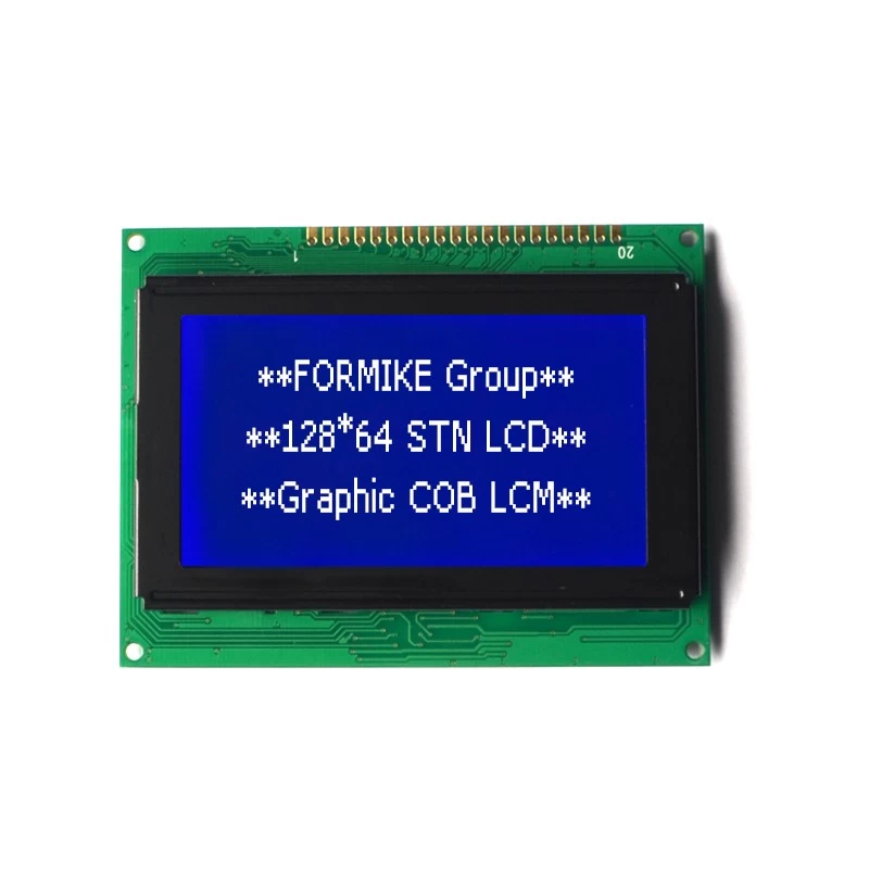 128x64分辨率LCD显示COB LCD 12864A显示图形制造商（WG1206F2SGW6B）