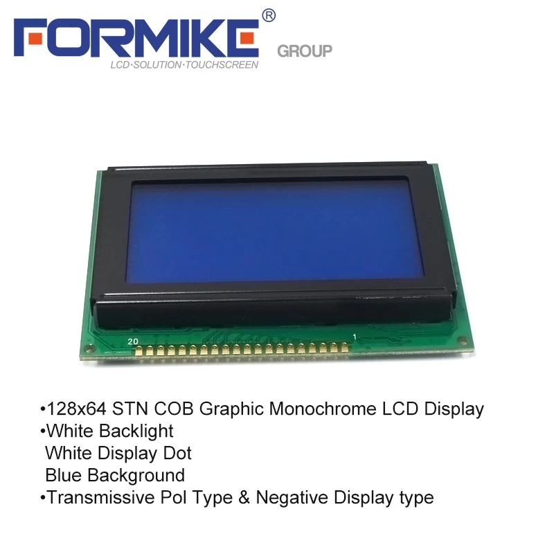 128x64分辨率LCD显示COB LCD 12864A显示图形制造商（WG1206F2SGW6B）