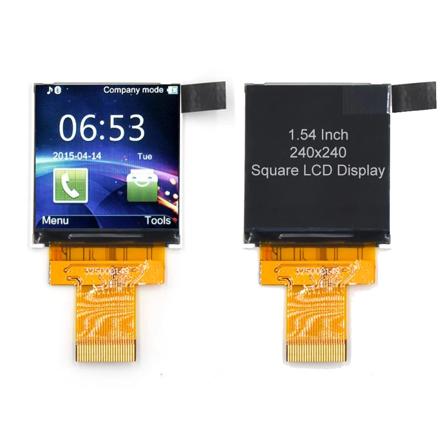 方形240x240 1.54英寸IPS TFT LCD模块（KWH0154DF03-F01）