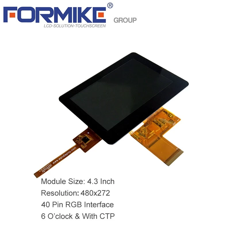 4.3 Inch 480x272 Color TFT LCD Display Module 4.3inch Customized Capacitive Touch Panel Screen(KWH043ST43-C04)