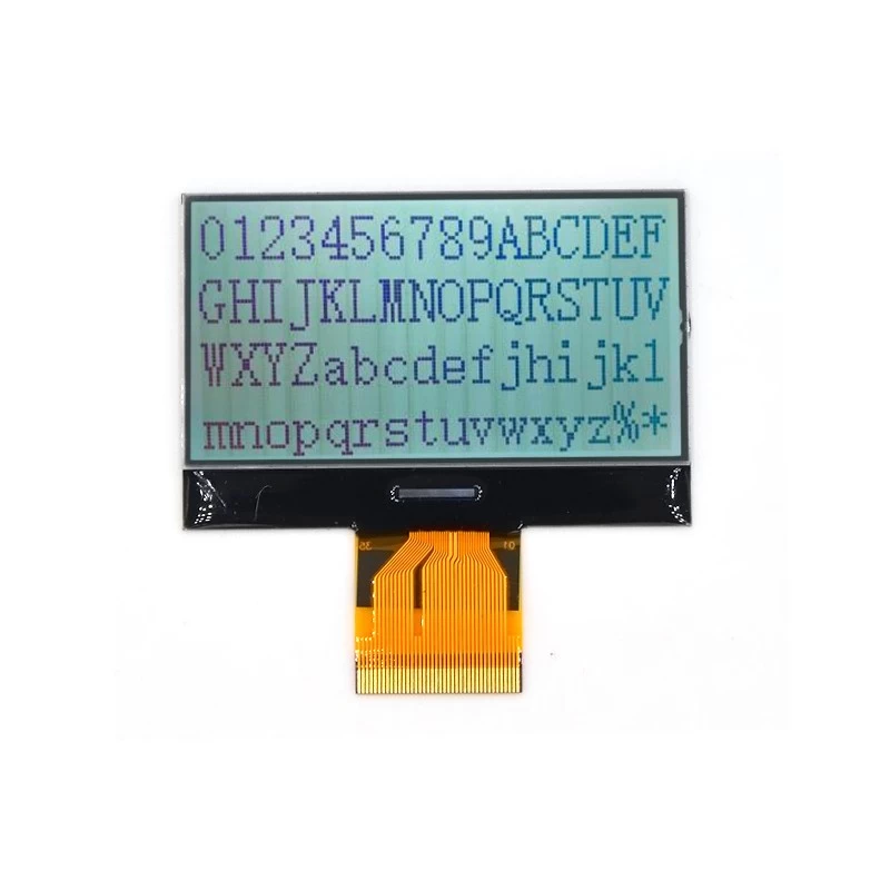 중국 사용자 정의 단색 LCD 디스플레이 모듈 128x64 도트 그래픽 COG LCD FSTN 포지티브 세그먼트 LCD 유리 화면 (WG1206J0FSN7G) 제조업체