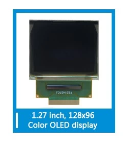 중국 작은 크기 LCD 디스플레이 spi 인터페이스 1.27 인치 컬러 oled 화면 128 x 96 블루 oled microdisplay (KWH0127UL01) 제조업체