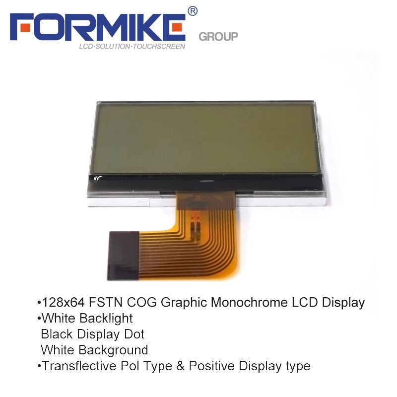 شاشة عرض LCD ذات رسومات أحادية 12864 COG شاشة LCD FPC 128x64
