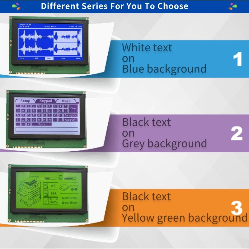 单色图形显示240x128图形LCD显示240x128点图形LCD模块（WG2412B2）