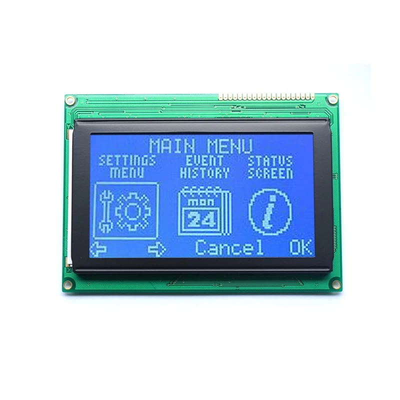 China Negative LCD Screen STN COB 240x128 LCD Display 240128 Graphic LCD Module(WG2412Y4SGW6B) manufacturer