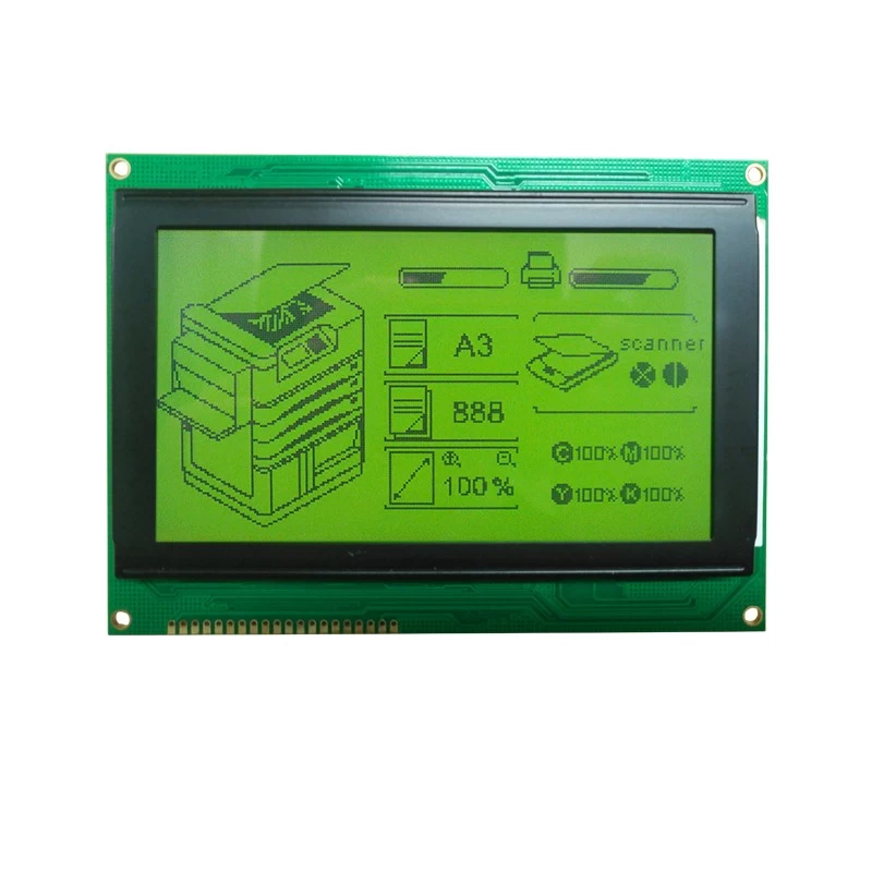 China STN LCD Display 240x128 gráfico Módulo LCD Espiga com cor verde amarela (WG2412Y4SBY6B) fabricante