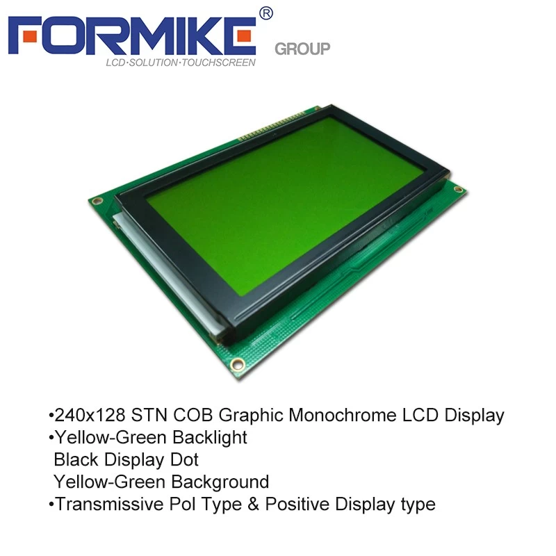 STN LCD显示器240x128图形LCD模块COB具有黄绿色（WG2412Y4SBY6B）