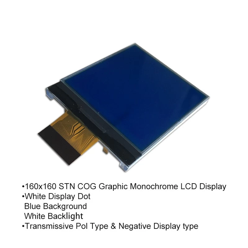 透射式负屏160x160 LCD屏幕STN型图形LCD显示模块（WG1616B0SGW7G）