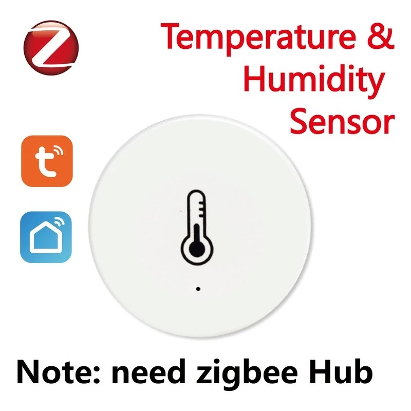 Tuya Smart Zigbee Smart Temperature And Humidity Sensor Wireless Security With Button Battery Temperature Humidity Sensors For Smart Home (IH-K009)