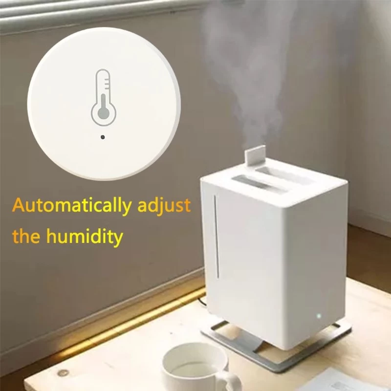 Tuya Smart Zigbee درجة الحرارة الذكية والرطوبة مستشعر أمان لاسلكي مع أجهزة استشعار درجة حرارة درجة حرارة البطارية للمنزل الذكي (IH-K009)