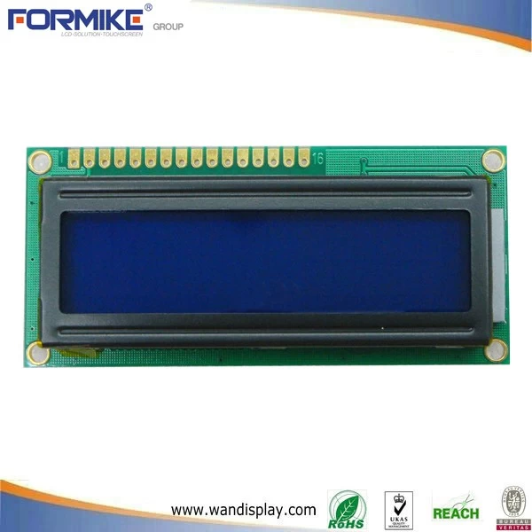 중국 좋은 품질 파란색 배경 16 문자 2 줄 (WC1602A1SGW6B-E) 16 x 2 LCD 디스플레이 모듈 제조업체