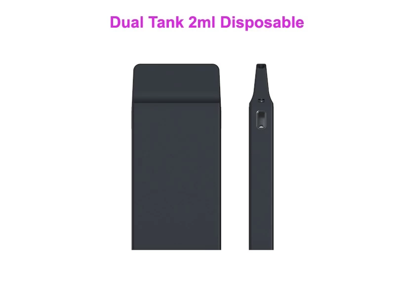 New Arrival Dual Tank 2ml Disposable Vape for CBD THC Oil