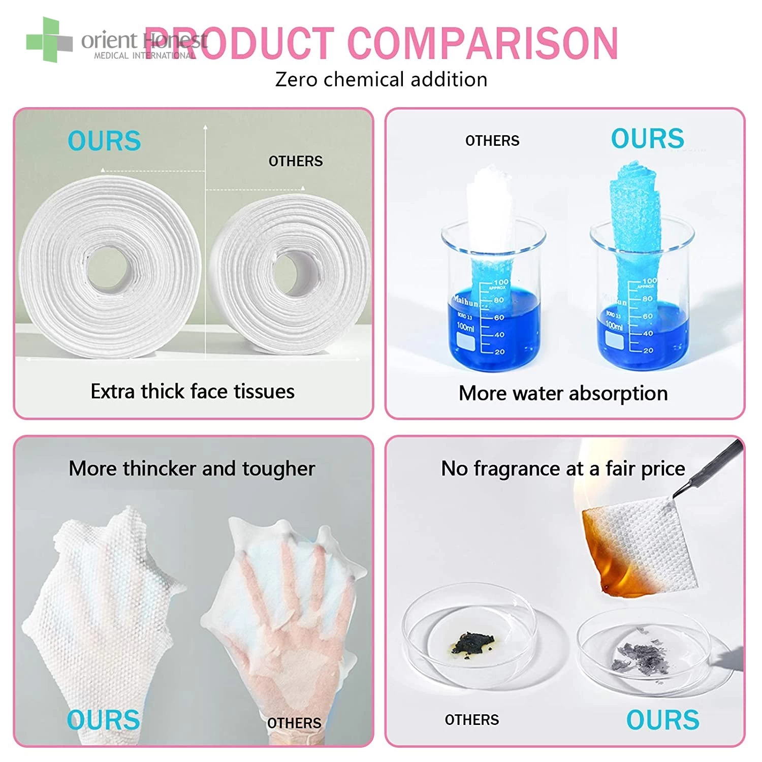 20*20cm disposable cotton face towels Hubei supplier