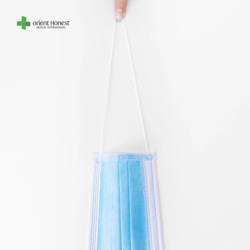 3 ply blue earloop disposable face mask for personal protection