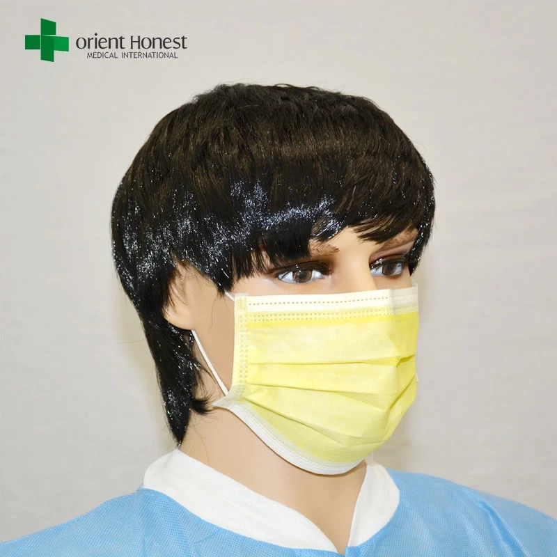 Chine 3 plys personnalisés masques chirurgicaux, 99% filtration dentiste masque facial, sans latex masque facial pour le service alimentaire fabricant