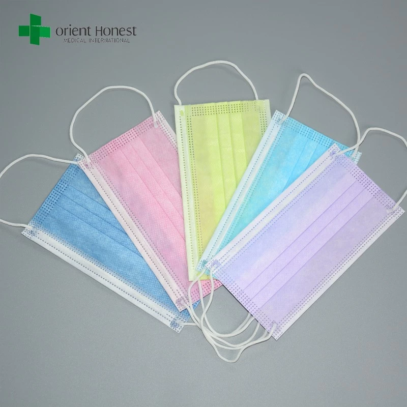 China 3ply disposable surgical face mask , antibacterial face mask 17.5*9.5cm , PP nonwoven soft anti-odor face mask manufacturer