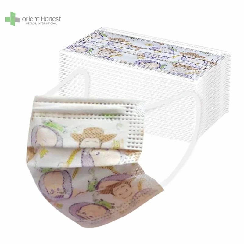 3ply non woven disposable printed face masks for adults