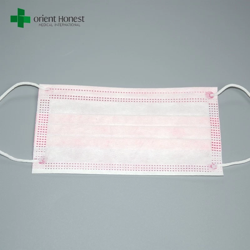 Breathable medical mouth mask , TYPE IIR dentist masks , disposable facemasks with elastic cord