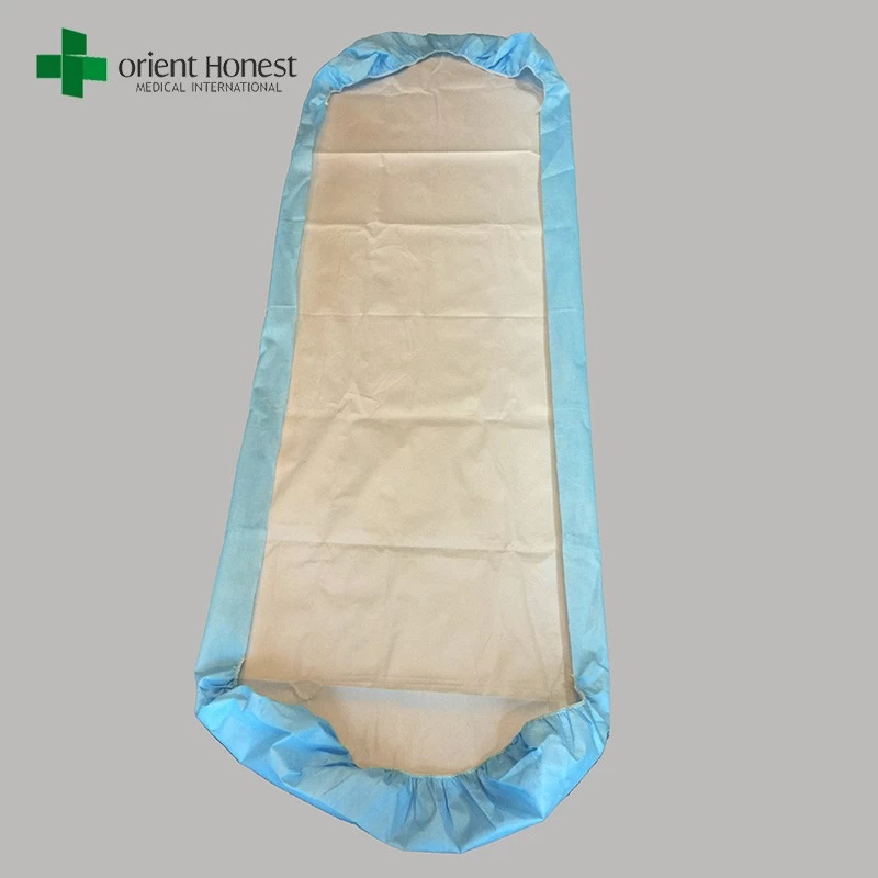 CE ISO approved liquid proof one time use non woven bed cover with elastic ends