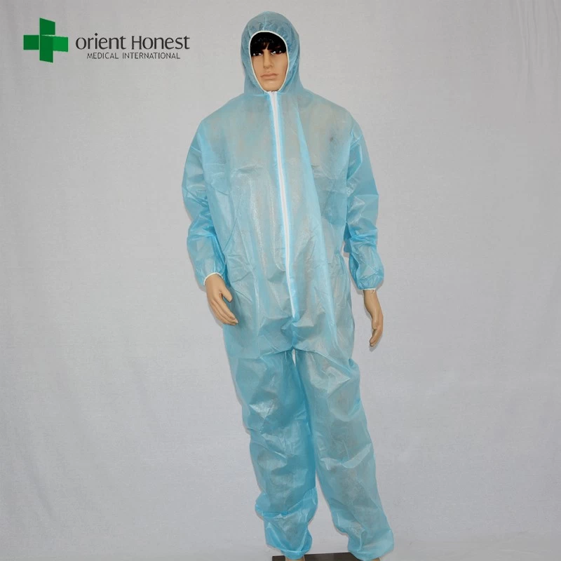 China CPE coated PP coverall manufacturer，China plant customized overalls ，waterproof coverall suit disposable manufacturer