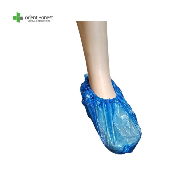 CPE shoe cover Blue color shoe cover Waterproof shoe cover