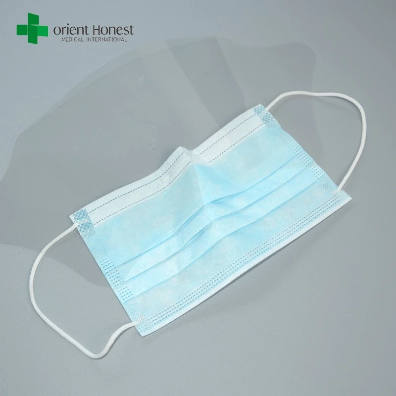 China best manufacturers for face mask with splash shield , face mask with eye shield , anti-splash IIR face mask with visor