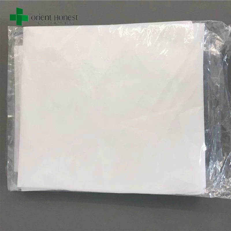 China best supplier for Polypropylene breathable low-cost disposable white hotel bed sheet