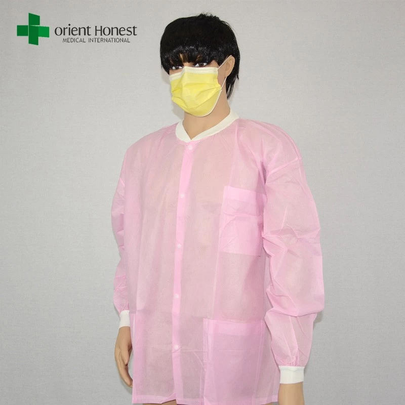 China disposable children lab coat,disposable pink kids lab clothes ,wholesaler non woven lab coats