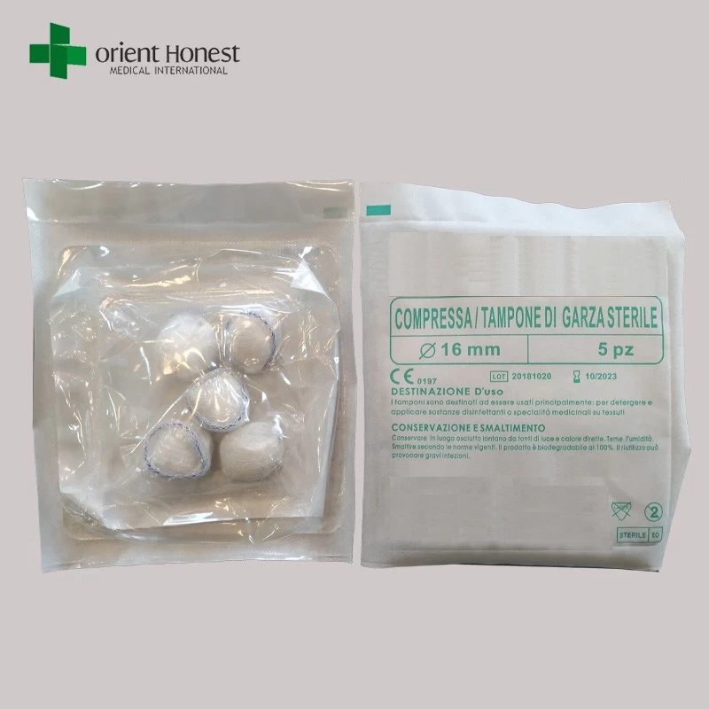 Китай Китай одноразовые стерильные медицинские хлопчатобумажные шарики производитель производителя