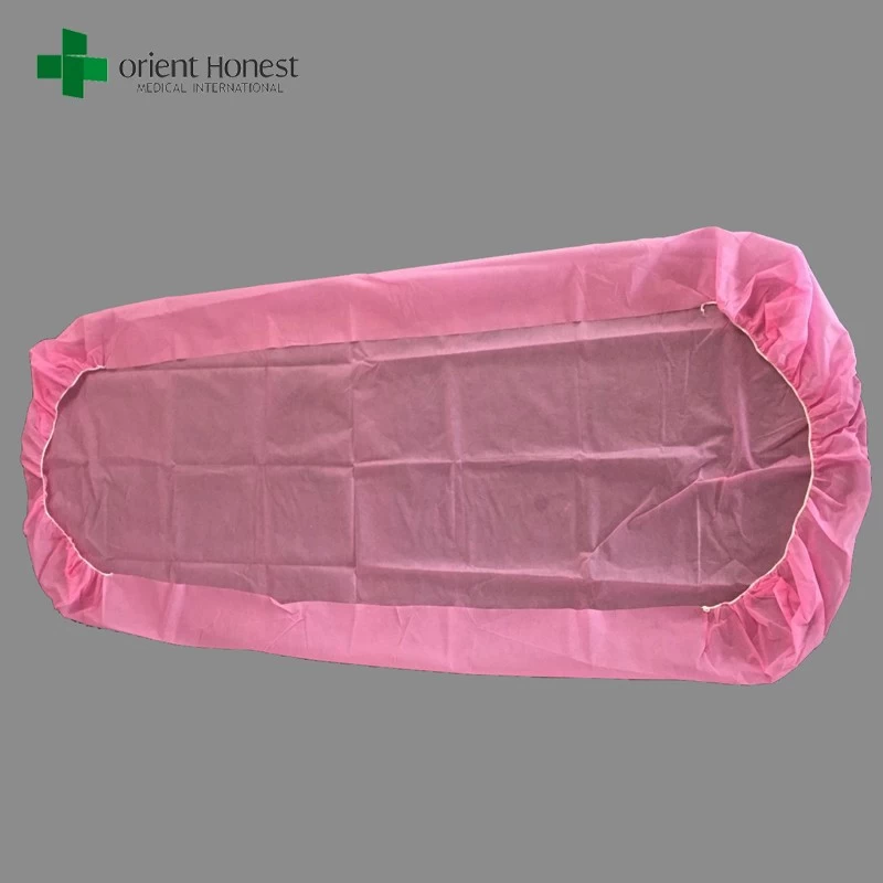 중국 중국 제조 고품질 부드러운 일회용 분홍색 침대보 스파 및 병원에 대 한 제조업체