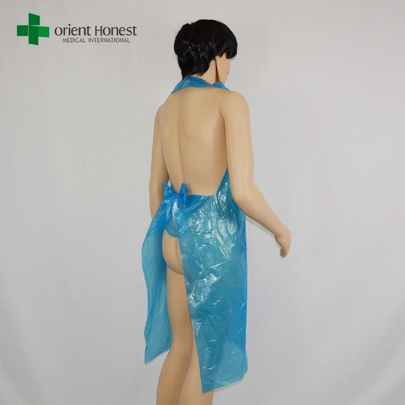 China manufacturer water proof apron，the best water proof aprons supplier，blue color pe aprons disposable