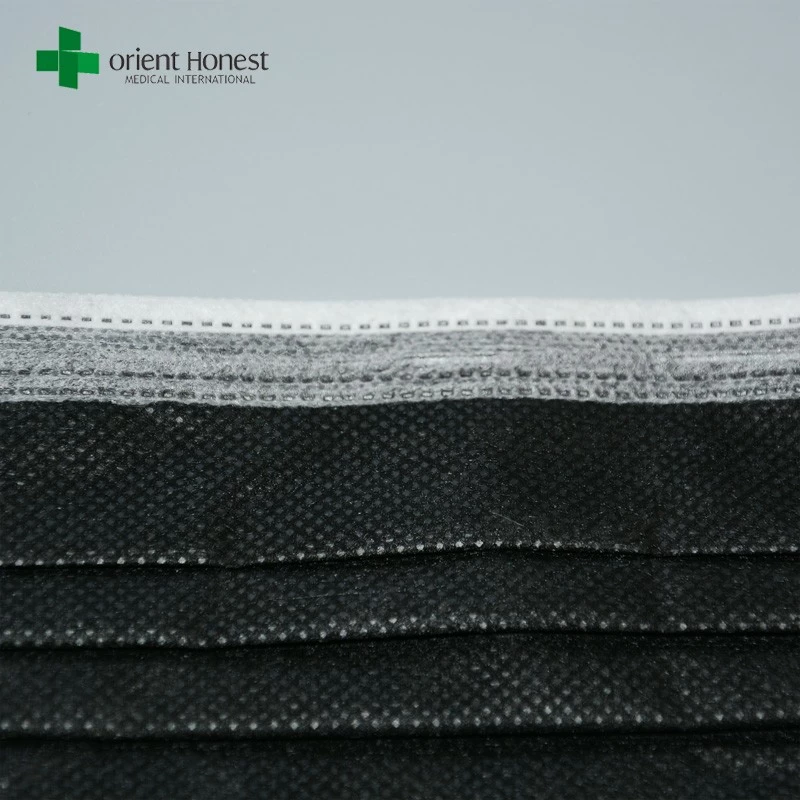China manufacturers for non woven black masks , adult black disposable dust mask , ear loop face mouth masks