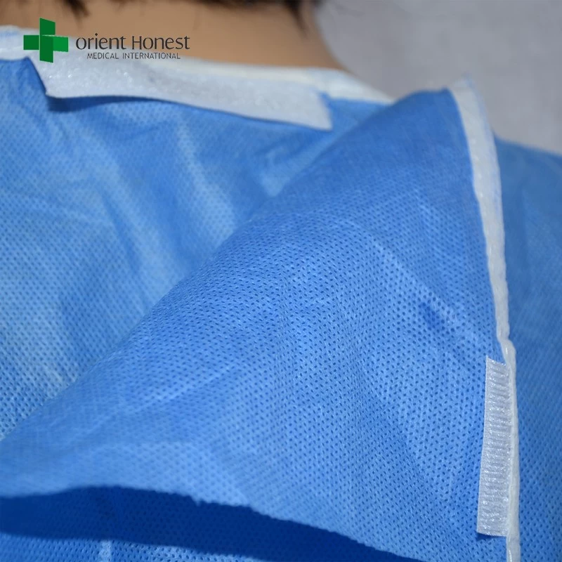 China surgical gown manufacturer,China disposable gowns manufacturers,blue non woven surgical gown supplier