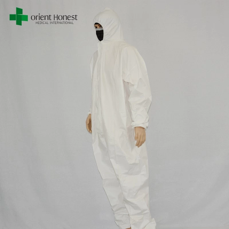 China China white disposable wholesale overall,CE ISO certificate protection coveralls ,the best suppier for protective clothing manufacturer