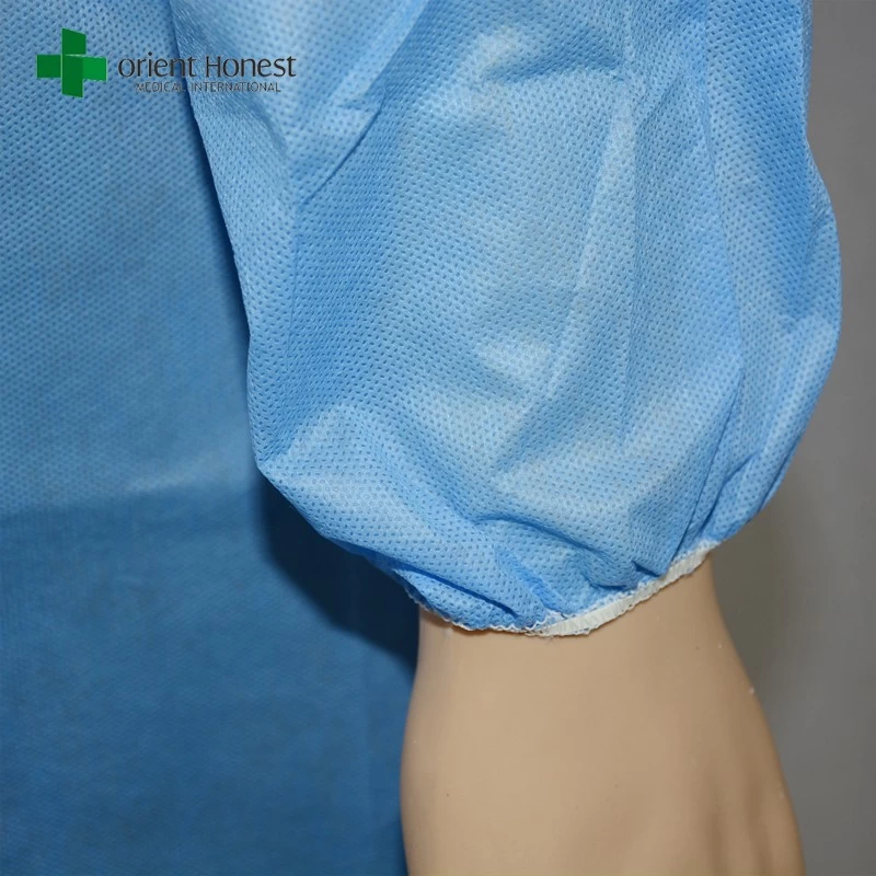 China wholesales disposable two pieces overall suits,China plant for blue two pieces overall uniform,disposable blue SMS two piece Coveralls