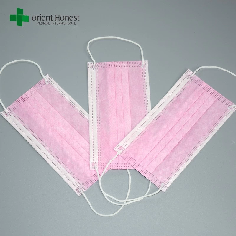 Chinese best exporters for single use personalized face masks , ear loop pink surgical mask , hygiene safety face mask