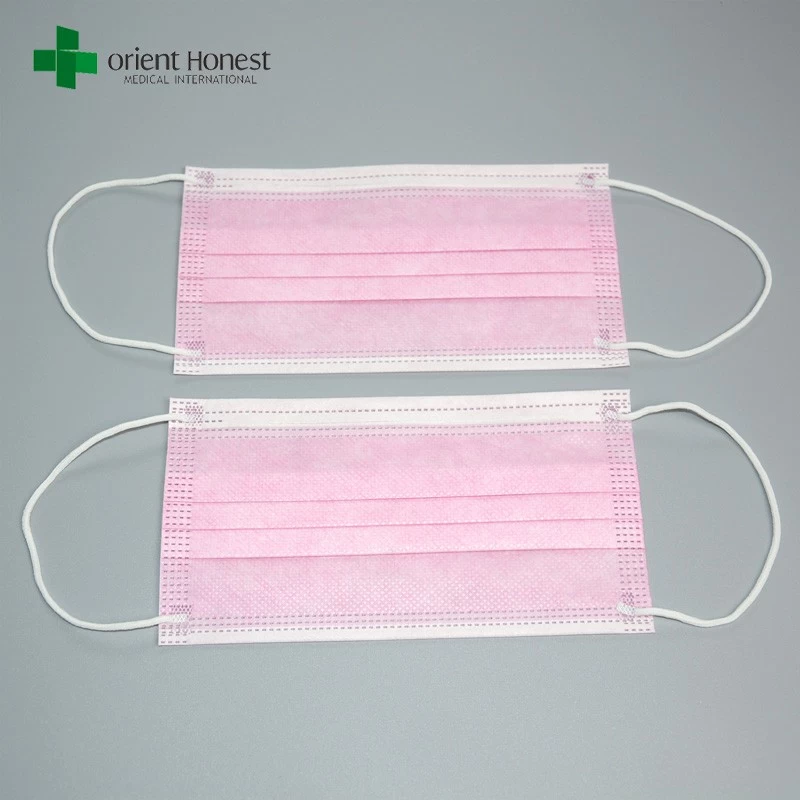 Chinese best exporters for single use personalized face masks , ear loop pink surgical mask , hygiene safety face mask