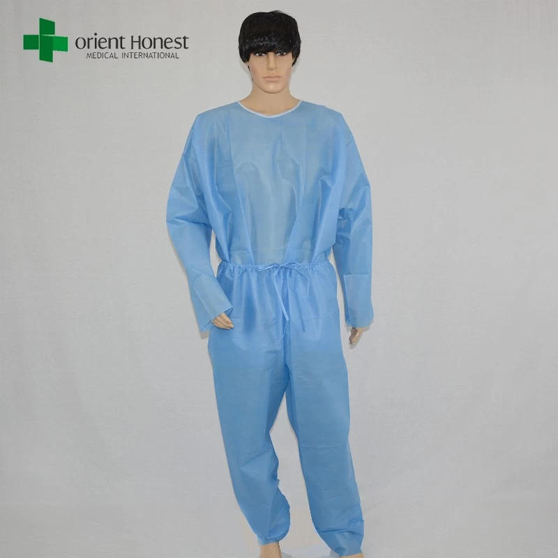 Chinese disposable patient gown,disposable surgical scrub suits,disposable two pieces gowns