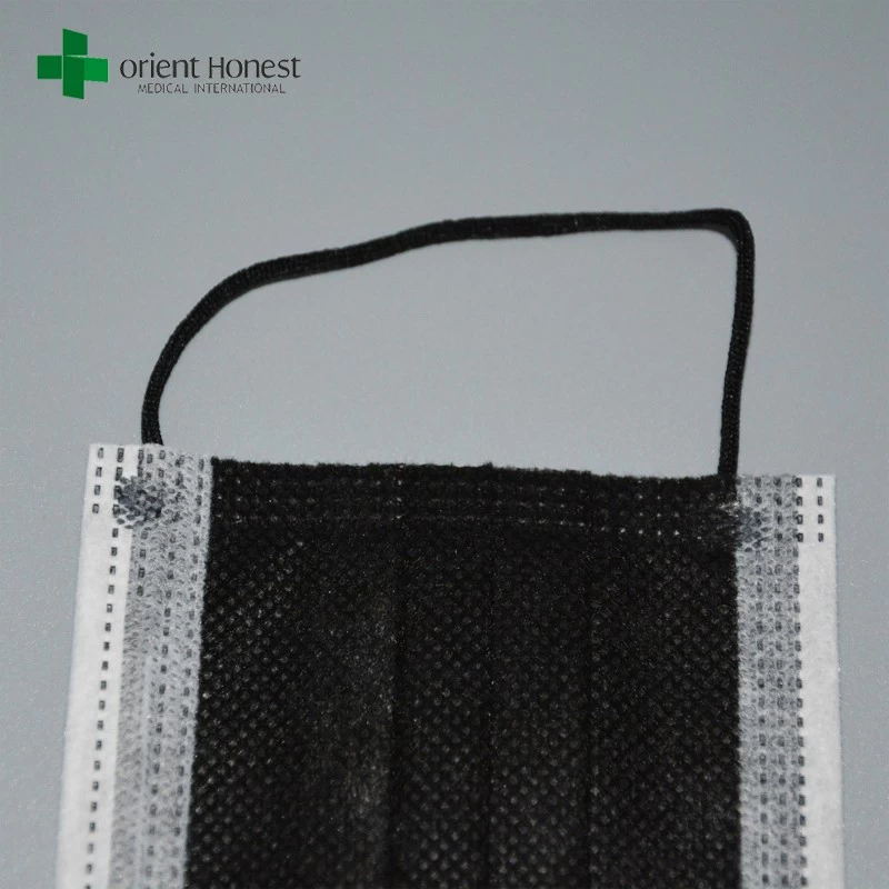 Chinese exporter for disposable black surgical mask , isolation medical facial mask , non-woven face mask 17.5*9.5cm