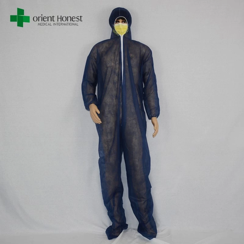 Chinese wholesales black color disposable protective safety coverall for oil and gas industrials