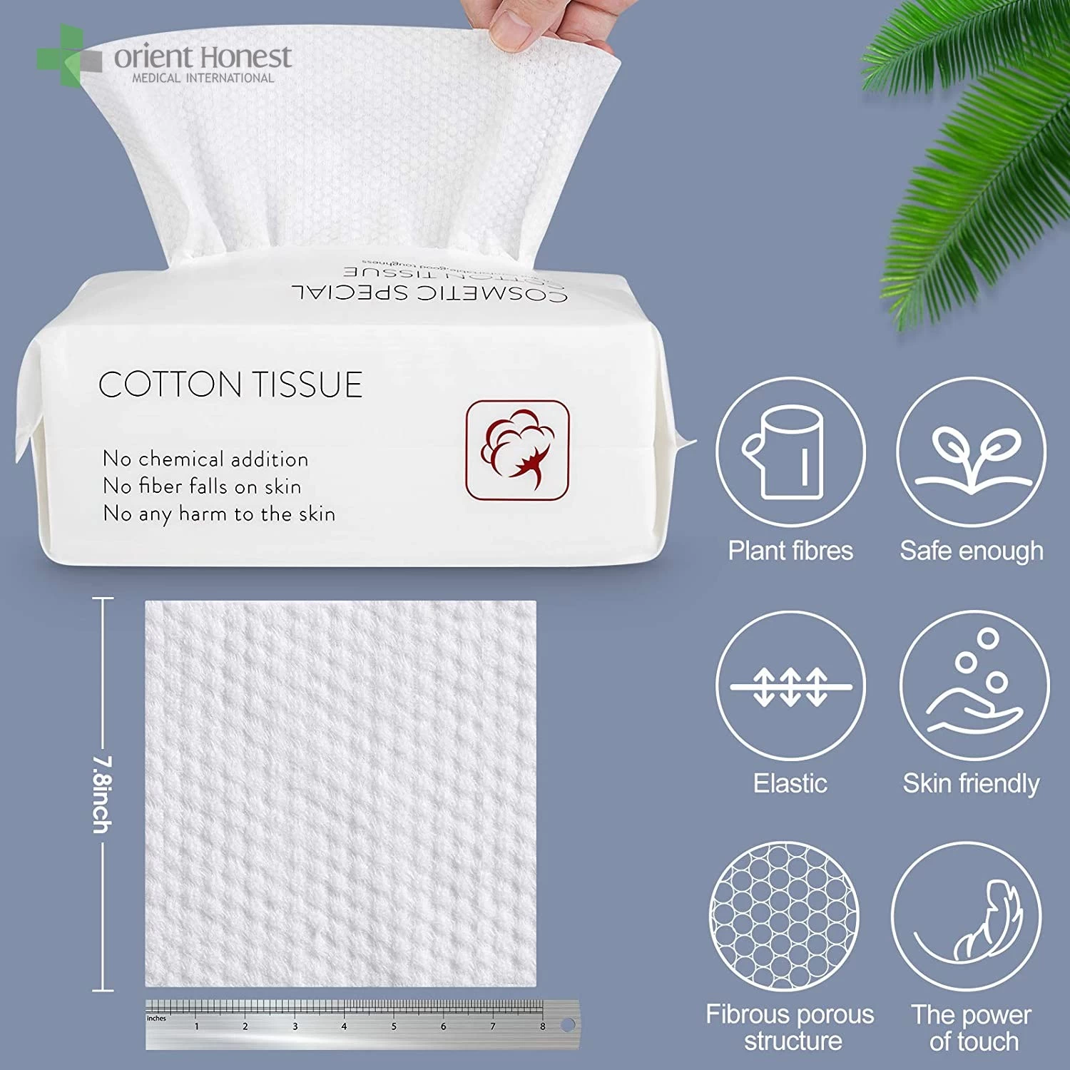 Cotton face wipes cleansing wet and dry use Hubei wholesaler