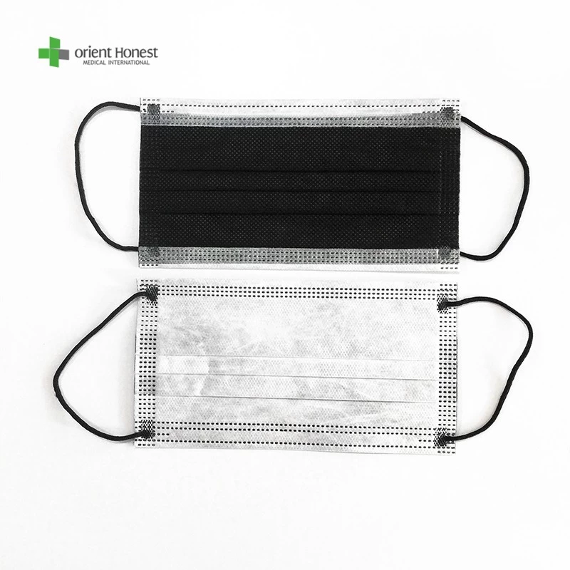 Disposable  Black medical mask 3ply for hospital Manufacturer