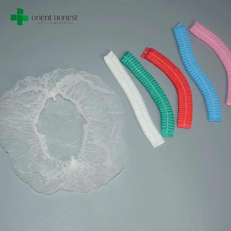 Disposable Nonwoven Bouffant Caps Hair Net for Hospital Salon Spa Catering and Dust-free Workspace (white)