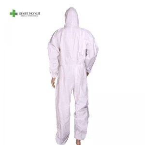 Coverall type 5/6 protective suit with direct hood manufacturer
