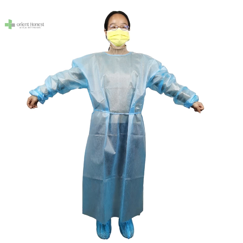 Китай Одноразовое водонепроницаемое медицинское платье для защиты Hubei производитель производителя