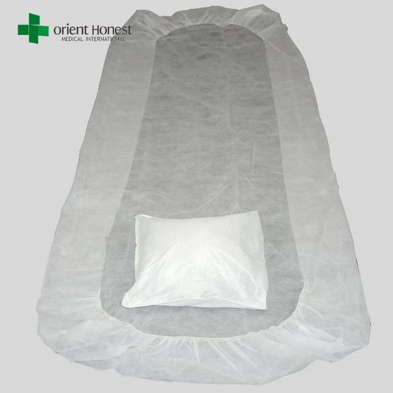 China Einweg-Bettlaken für Krankenhaus-Hersteller, Einweg-OP-Kissen, ein Zeit-Set Gebrauch Hotelbettlaken Hersteller